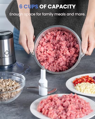LINKChef Food Processor, 6 Cup Electric Food Chopper, 250W Meat Grinder - Image 5