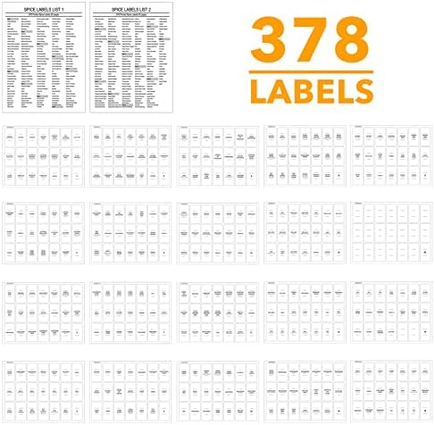 Spice Drawer Organizer with 24 Spice Jars, 378 White Minimalist Spice Labels, 4 Tier Seasoning Rack Tray Insert for Kitchen Drawers, 11.25" Wide x 17.5" Deep