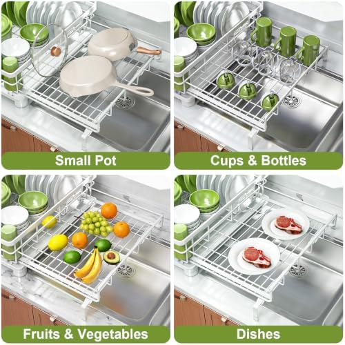 Dish Drying Rack - Extendable Dish Rack, Drying Rack Kitchen