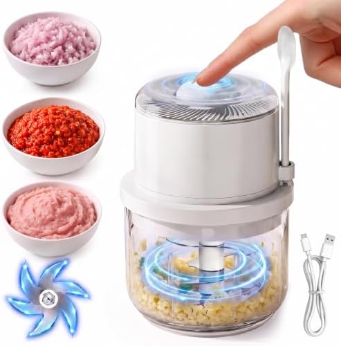 2026 New Mini Electric Garlic Chopper - 350ML Mini Portable Veggie Chopper by Leopacat