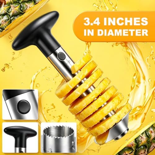 Pineapple Corer and Slicer, Stainless Steel Pineapple Cutter Tool