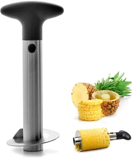 Stainless Steel Pineapple Slicer with Removable Handle | Pineapple Peeler for Core Removal
