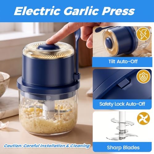 2026 New Mini Electric Garlic Chopper - 350ML Mini Portable Veggie Chopper - Image 5