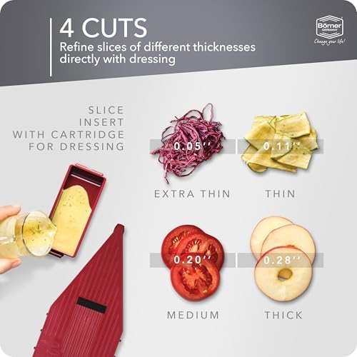 Börner by Reston Lloyd Mandoline Slicer Vital (Basic Set) • V-Slicer with 10 Cutting Styles & Safety Food Holder • Adjustable Kitchen Slicer & Dressing Function - Image 2