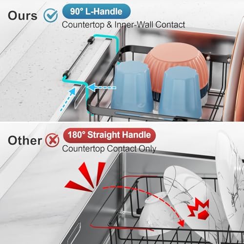 Dish Drying Rack Over the Sink - Expandable Rust-Resistant Drainer