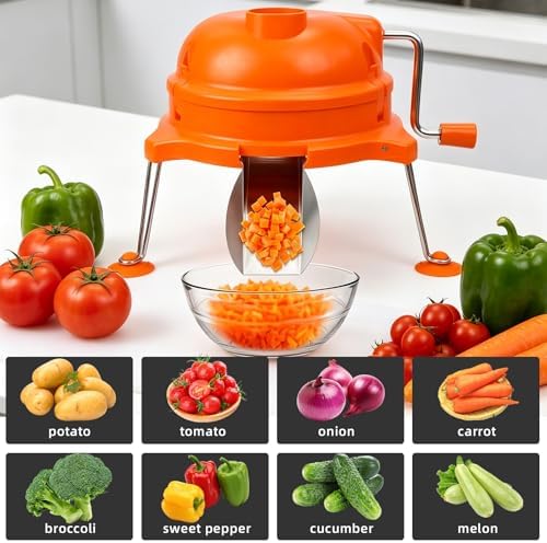 Commercial Vegetable Dicer, 1/4" x 1/4" Manual Tabletop Cuber - Image 2