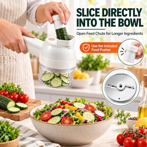 Handheld Wireless Electric Vegetable Chopper,Multi-Function Food Processor - Image 4