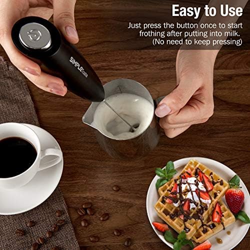 SIMPLETASTE Milk Frother Handheld Electric Foam Maker Battery Operated - Image 2