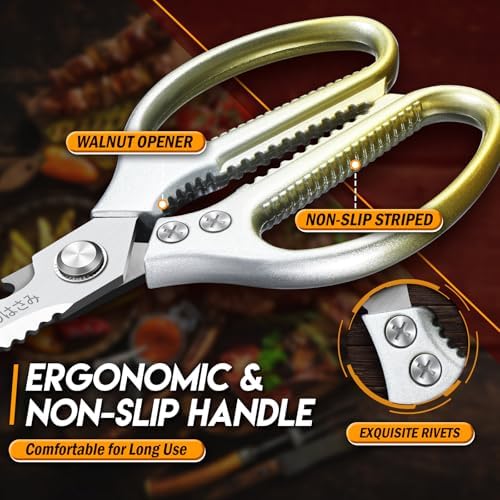 Kitchen Scissors Shears Set - 2PCS Stainless Steel Sharp