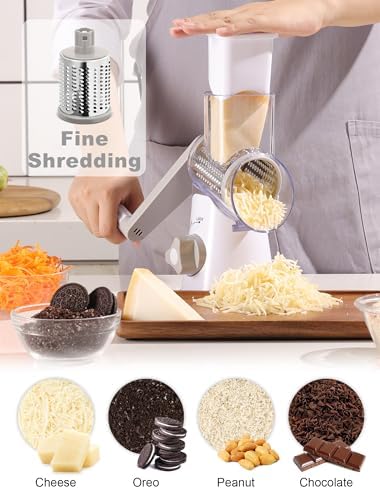 GDL Cheese Grater Hand Crank, Rotary Cheese shredder, Vegetable Slicer - Image 4