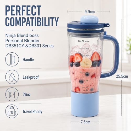 26oz Replacement Cup with Lid for Ninja BlendBOSS Personal Blender - Image 4