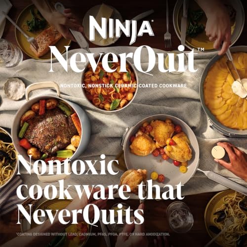 Ninja NeverQuit™ 13-Pc Ceramic Cookware, Amazon Exclusive Bone & Champagne - Image 2