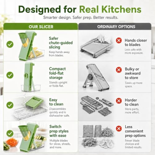 Mandoline Slicer for Kitch,Bigger Size,Adjustable Vegetable Slicer - Image 6