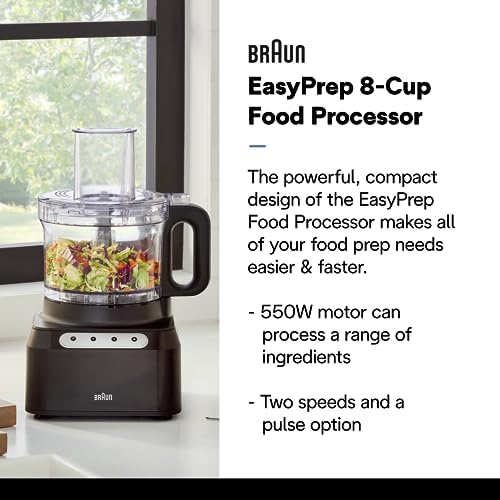 Braun FP3101BK Easy Prep 8-cup Food Processor, Black - Image 2