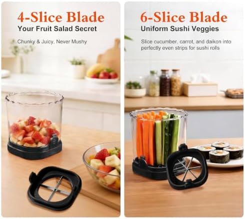 CEHNCEH 2-in-1 Fruit Slicer Cup Detachable Perfect Stainless Steel (Black) - Image 5