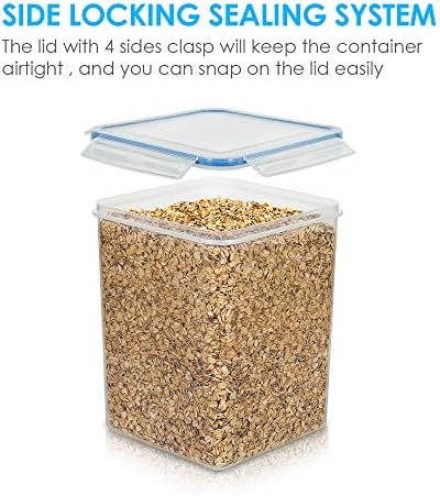5.2L Flour Sugar Storage Containers, 4 PCS, Blue