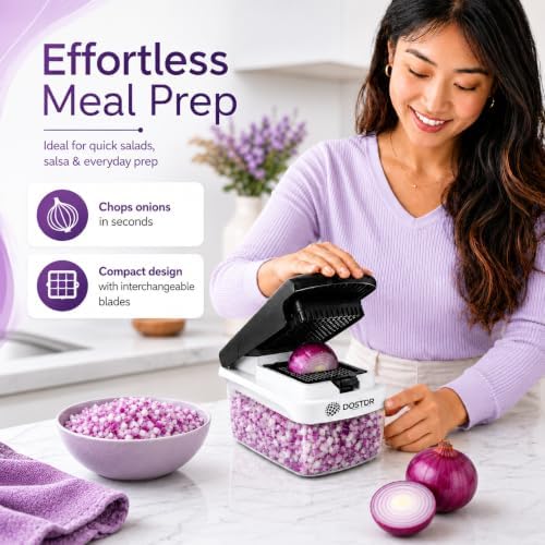 Compact Premium Vegetable Chopper Container Graded Stainless Steel & ABS