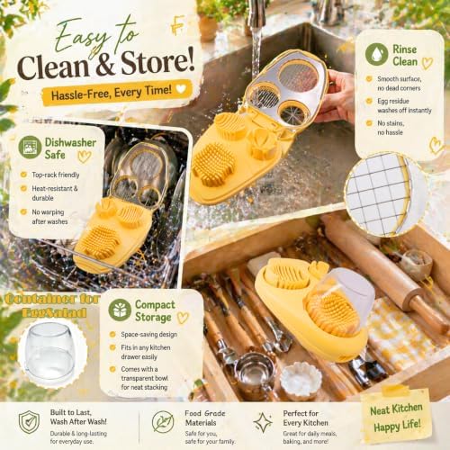 JAYVAR Egg Slicer for Hard Boiled Eggs with 3 Slice Modes for Egg Chopper - Image 6