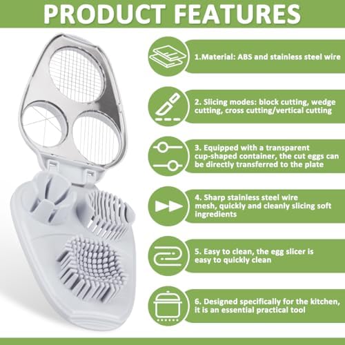 3 in 1 Egg Slicer for Hard Boiled Eggs - Image 4