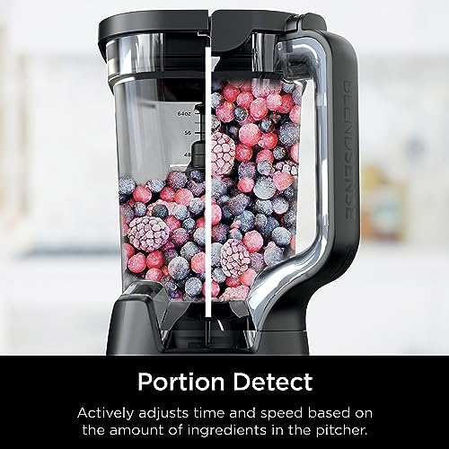 Ninja Detect Blender with Cups, BlendSense Tech, 72oz, 1800PW, Black, TB301