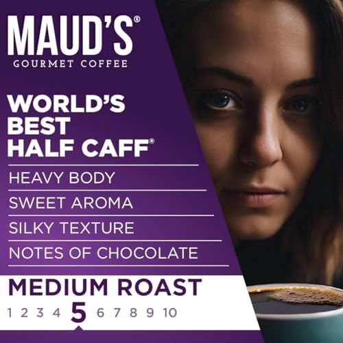 Half Caff Medium Roast Ground Coffee, 1 Bag, (20oz)