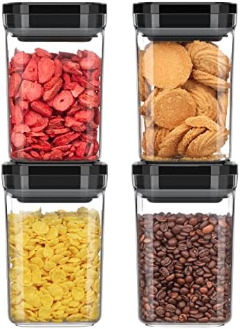 4 Pack Airtight Food Storage Container Set for Pantry Organization