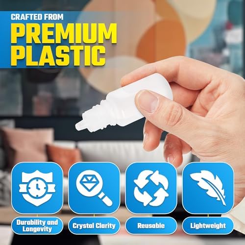 Tesorrio 50 Pcs Small Plastic Dropper Bottles with Caps, 5 ml Travel Size - Image 3