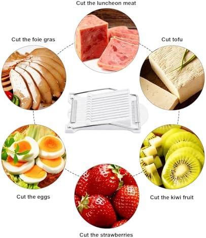Spam Cutter Luncheon Meat Slicer,Egg Slicer Cutter for Hard Boiled Eggs,10/14 Slices Stainless Steel Wires (white, 10 Slices Wires) - Image 7