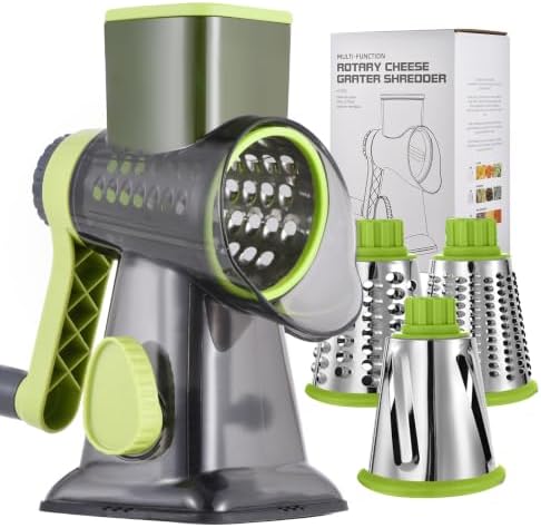 Cheese Grater Hand Crank Rotary Vegetables Shredder with Handle