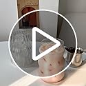 2 Pcs Ribbed Glass Cups 18 Oz Vintage Drinking Glassware Ripple Cocktail Glasses for Iced Coffee Juice Beverage Milk