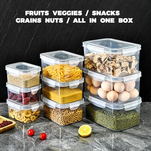 3PCS Fruit Storage Containers for Fridge – Airtight Produce Saver with Removable Drain Basket, BPA-Free Berry Keeper, Stackable Food Storage Containers for Vegetables, Lettuce & Meal Prep (Blue)