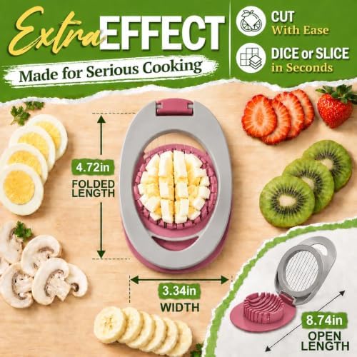 NOVANO Egg Slicer & Egg Salad Maker, Stainless Steel Wire Hard Boiled Egg Cutter,Kitchen Gadget Suitable for Eggs, Avocado, Strawberry and Kiwi Fruit - Image 6