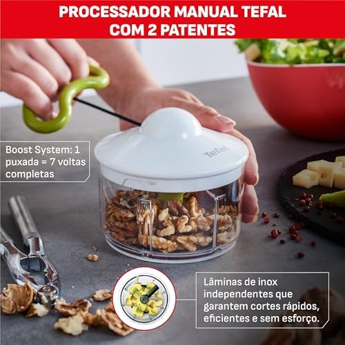 Tefal K13704 Manual Chopper Neo, 16.9 fl oz (500 ml), Washable Lid, Unique Double Twisted Blade - Image 3