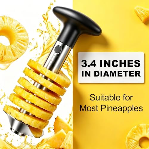 Pineapple Corer and Slicer, Stainless Steel Pineapple Cutter Set