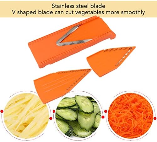 V Shape Blade Mandoline Cutter, Adjustable Mandoline Food Slicer, Food Slicer for Kitchen, Slicer Vegetable Cutter, Manual Mandoline Food Slicer for Cutting Fruits Vegetables - Image 2