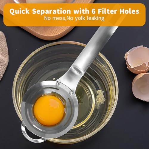 Stainless Steel Egg Yolk White Separator Tool for Raw Eggs - Image 4