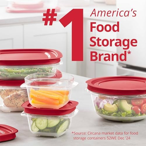 EasyStore Large Containers, 18-Piece Set, Food Storage Containers with Lids