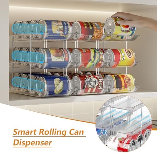 Can Organizer for Pantry Canned Food Storage Goods Holders 3 Tier