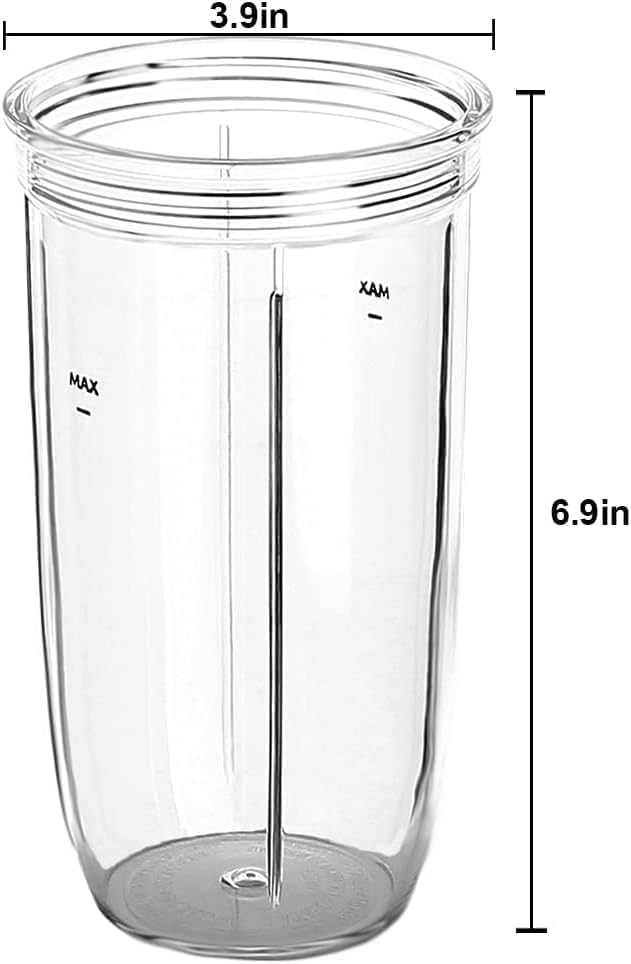 Replacement 32oz cup and 24oz cup with to go lids and Twist Blade Compatible for NutriBullet Select Blender 1200/nutribullet PRO 1000 &Blender Combo not for ZNBF30400Z/ZNBF30500Z - Image 4