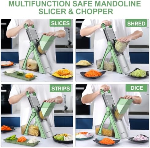 SupMaKin Safe Mandoline Slicer Plus for Kitchen Adjustable Vegetable Slicer - Image 5