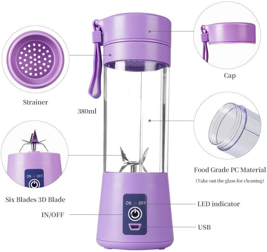 Mini Portable Blender For Milkshakes & Smoothies - USB Charging, Small Juice Cup Blender - Image 5