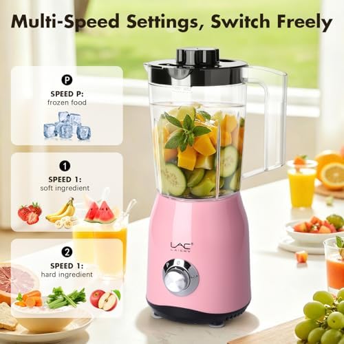 Blender for Smoothies,300W Personal Blender and Grinder Combo for Kitchen with a 54oz Portable Smoothie Cups,Shakes,Juices,Frozen Drinks and a 12oz Coffee Cup with Seal Cover (Pink) - Image 4