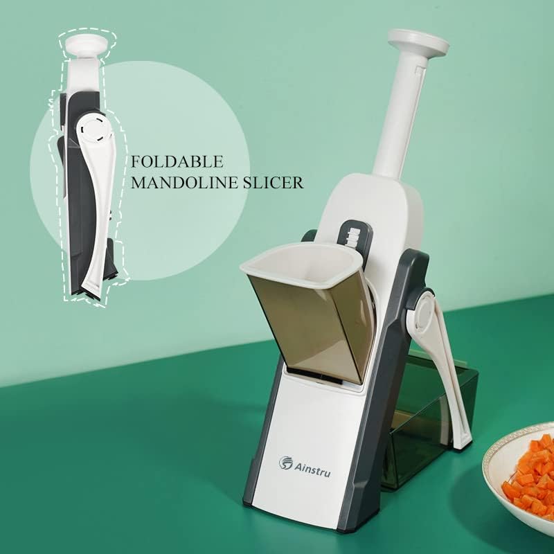 Vegetable Chopper Mandoline Slicer Adjustable Vegetable Cutter Safe Multi-purpose Food Vegetable Slicer for Kitchen (Gray) - Image 5