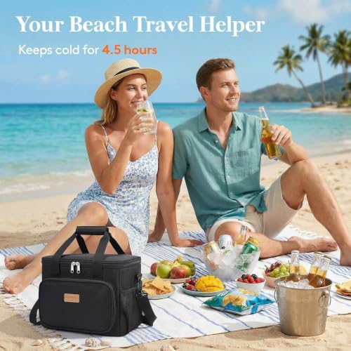 Insulated Lunch Box for Men, Lunch Bag Cooler Women, 32-Can 20L