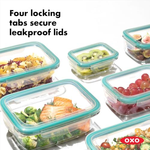 OXO Good Grips 8 Cup Smart Seal Airtight Glass Rectangle Container