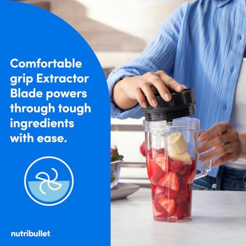 nutribullet Personal Blender, 700W, 21 oz Tumbler Cup, 18 oz Cup, NB30150 - Image 4