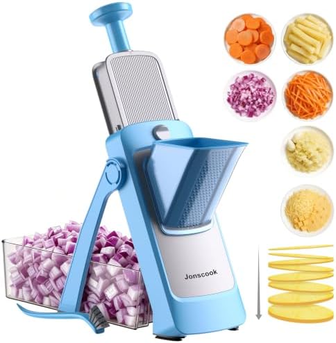 7-in-1 Safe Mandoline Slicer for Kitchen, Vegetable Slicer with Container by Jonscook