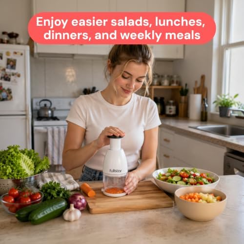 Fullstar Hand Chopper, Manual Vegetable & Onion Chopper, 1 Cup Container - Image 4