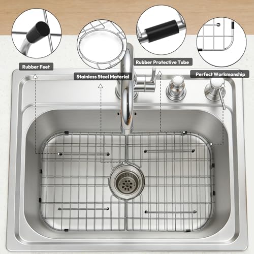 Foldable Sink Protector Grid, 26-1/16"×14-1/16" Sink Bottom Rack