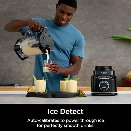 Ninja Detect Blender with Cups, BlendSense Tech, 72oz, 1800PW, Black, TB301